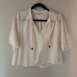 Madewell X Warm White Cotton Shirt Size Medium